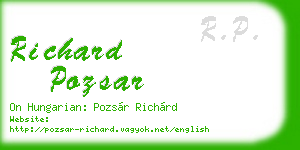 richard pozsar business card