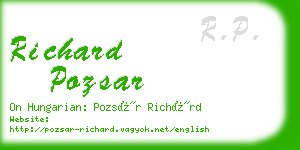 richard pozsar business card